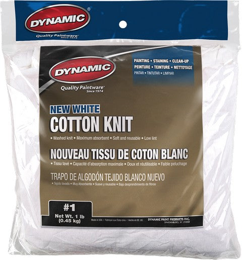 Dynamic 1lb New White Cotton Rags